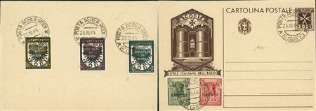 COLONIE E POSSEDIMENTI - Cartolina postale da 30 cent con affrancatura recto...