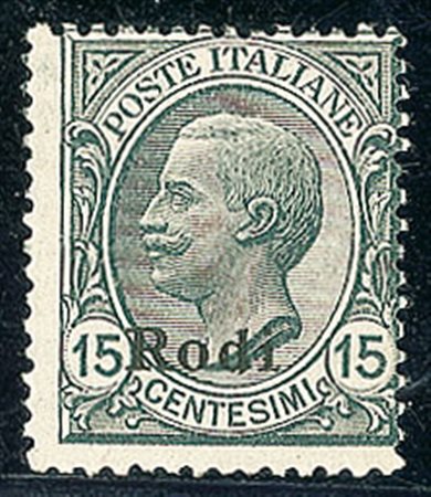 COLONIE E POSSEDIMENTI - Rodi - 1922 - 15 cent - gomma integra (11 - 500)
