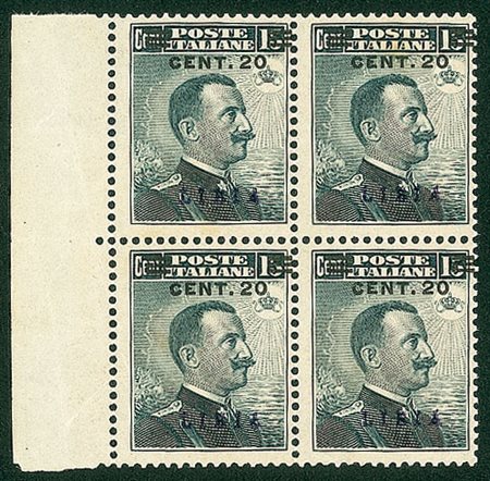 COLONIE E POSSEDIMENTI - 1916 - 20 cent su 15 - quartina - gomma integra (17...