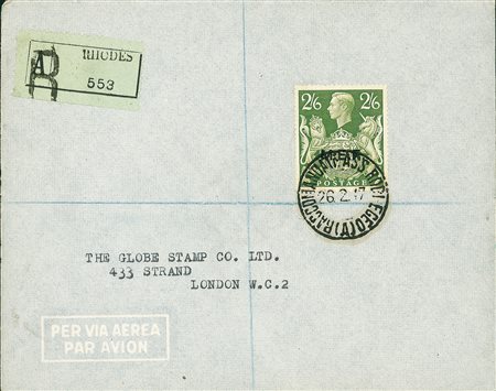 COLONIE OCCUPAZIONI STRANIERE - 2,6 scellini - isolato su raccomandata da...