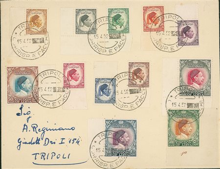 COLONIE OCCUPAZIONI STRANIERE - Libia - 1952 - Re Idriss - 12 valori - serie...