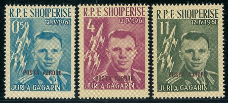 EUROPA - Albania - Posta Aerea - serie completa - 3 valori - gomma integra...