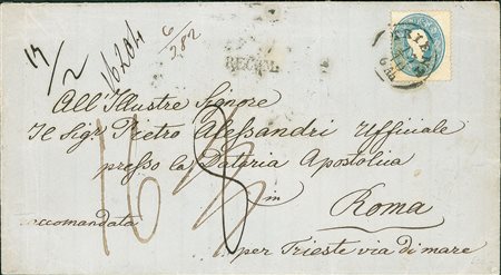 EUROPA - Austria - Raccomandata da Trento a Roma del 13.10.61 - al retro 10...