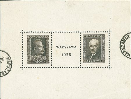 EUROPA - Polonia - Varsavia 1928 - cert. Cerruti (1 Foglietti)
