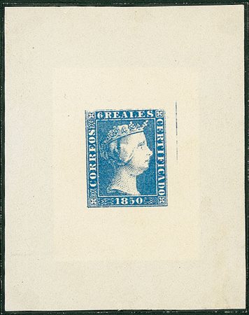 EUROPA - Spagna - Falso Sperati - 6 reales - foglietto applicato su...