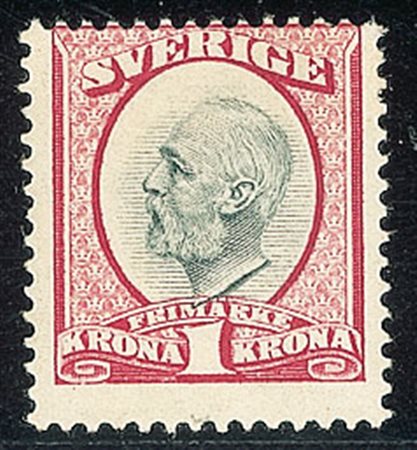 EUROPA - Svezia - 1891 - 1 korona - cert. Wolf (49A)