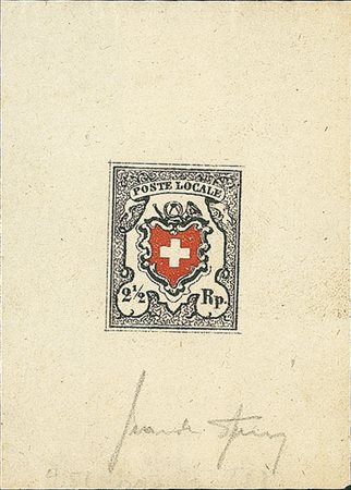 EUROPA - Svizzera - Falso Sperati - due 1/2 rappen - foglietto (tipo 16)