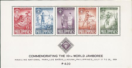 OLTREMARE - Filippine - 1959 - Scout - gomma integra (4 Foglietti)