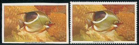 OLTREMARE - Qatar - Pesci - 2 serie - 11 valori dentellati + 11 valori non...