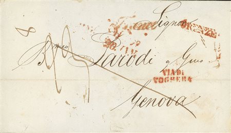 PREFILATELICHE-FRANCHIGIE-DOCUMENTI - Lettera da Vienna a Genova del 20.1.42