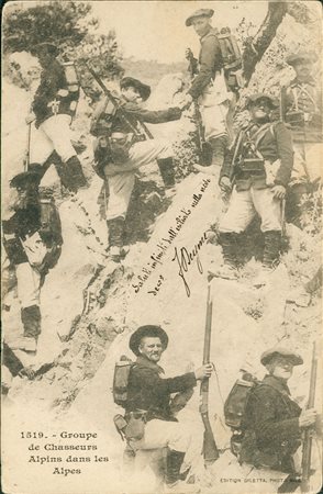 CARTOLINE D'EPOCA - Groupe de Chasseurs Alpins - da Exilles a Cagliari del...