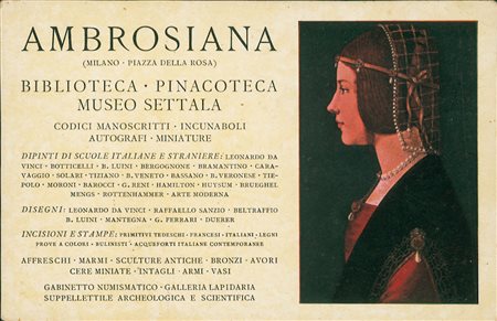 CARTOLINE D'EPOCA - Ambrosiana - cartolina nuova