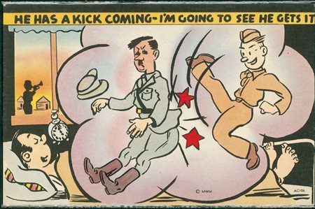 CARTOLINE D'EPOCA - Umoristica contro Hitler - cartolina nuova