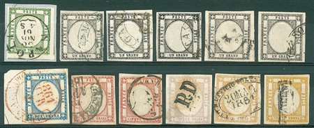 LOTTI VOLUMINOSI - NAPOLI - Province Napoletane - dodici pezzi usati (due su...