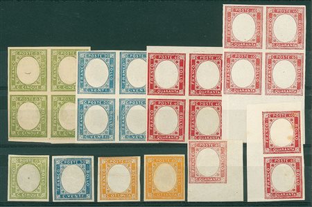 LOTTI VOLUMINOSI - REGNO - Province Napoletane - Non Emessi - cinque singoli...