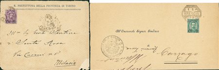 LOTTI VOLUMINOSI - REGNO - Umberto - Soprastampati - tre lettere con...