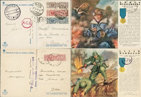 LOTTI VOLUMINOSI - REGNO - 1944 - Medaglie al Valore - 19 cartoline diverse...