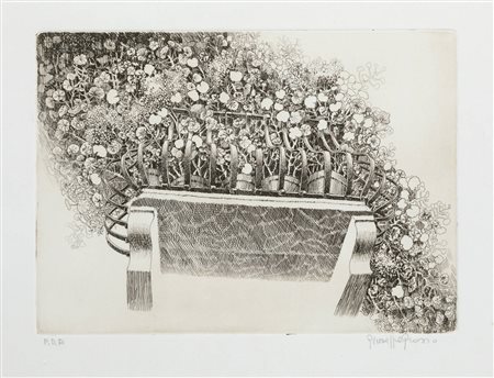 GIUSEPPE GROSSO<BR>Torino 1925<BR>"Balcone fiorito"