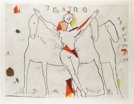 MARINO MARINI<BR>Pistoia 1901 - 1980<BR>"Il Canto I" 1973