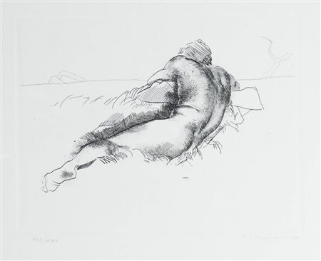 PIETRO ANNIGONI<BR>Milano 1910 - 1988 Firenze<BR>"Nuda sdraiata"