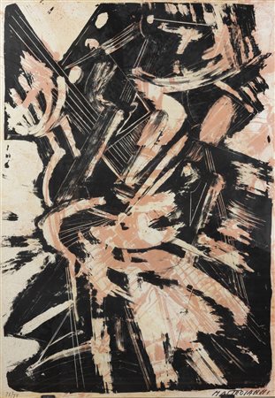 UMBERTO MASTROIANNI<BR>Fontana Liri (FR) 1910 - 1998 Marino (Roma)<BR>"Composizione astratta"