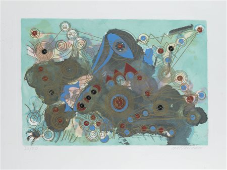 UMBERTO MASTROIANNI<BR>Fontana Liri (FR) 1910 - 1998 Marino (Roma)<BR>"Composizione astratta"