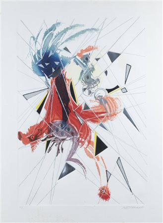 UMBERTO MASTROIANNI<BR>Fontana Liri (FR) 1910 - 1998 Marino (Roma)<BR>"Composizione astratta"