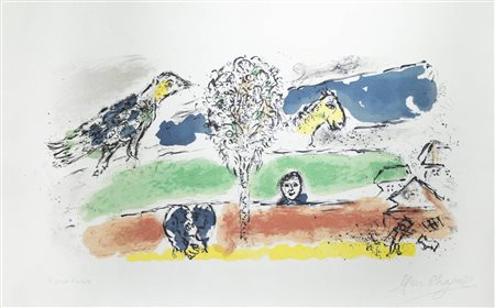 MARC CHAGALL<BR>Vitebsk (Russia) 1887 - 1985 Saint-Paul de Vence (Costa Azzurra)<BR>"Le fleuve vert"
