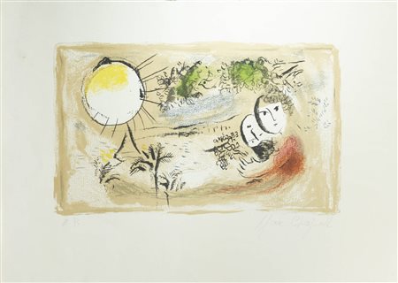 MARC CHAGALL<BR>Vitebsk (Russia) 1887 - 1985 Saint-Paul de Vence (Costa Azzurra)<BR>"Senza titolo"