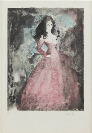 LEONOR FINI<BR>Buenos Aires (Argentina) 1908 - 1996 Parigi (Francia)<BR>"Femme à la mantille"