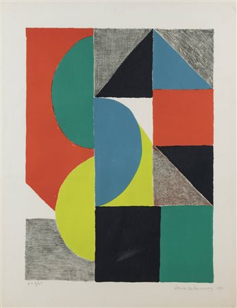 SONIA DELAUNAY<BR>Ucraina 1885 - 1979 Parigi<BR>"Senza titolo" 1969