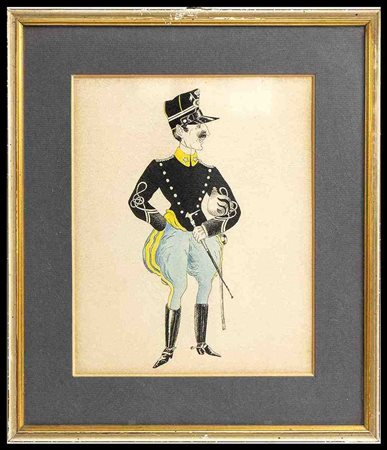 ITALIA, Regno
Caricatura di ufficiale di cavalleria