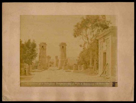 ITALIA, Regno
Fotografia del ponte sul Garigliano, 7° battaglione bersaglieri 1860