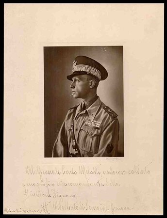 ITALIA, Regno
Foto di Alberto di Savoia con dedica