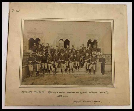 ITALIA, Regno
Grande foto di ufficiali del Reggimento Cavalleggeri di Caserta, 1895