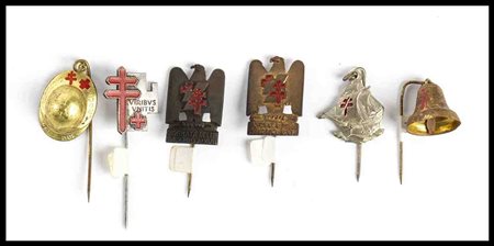 ITALIA, Regno
Lotto di 6 distintivi, Lotta Antitubercolare