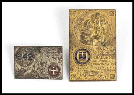 ITALIA, Regno

Lotto di 2 placchette raduno automobilistico