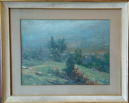 Giacobbi Ernesto (Mortizza 1891-1964) Paesaggio olio su tavola cm.34x45...