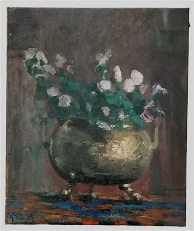 Vogels Guillaume (Bruxelles 1836-1896) Vaso con fiori olio su tela...