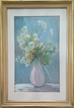 Giacobbi Ernesto (Mortizza 1891-1964) Vaso di fiori olio su tavola cm.45x35...