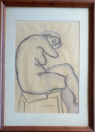 De Amicis Cristoforo (Alessandria 1902-1987) Nudo femminile 1982 matita...