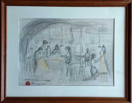 Belloni Serge (Piacenza 1925-2005) Studio preparatorio per lo Studio di Coco...