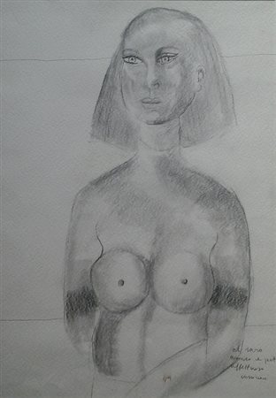 Cassinari Bruno (Piacenza 1912-1992) Figura femminile matita su carta...