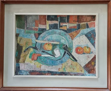 Benetti Livio (Trento 1915-1987) Natura morta olio su tela cm.35x45 firmato...
