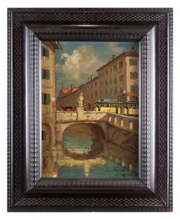 Edoardo Amodeo Italia XIX-XX sec. Il ponte di porta Romana a Milano 