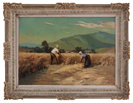 Ercole Magrotti Milano 1890 - Roma 1967 La mietitura del grano 