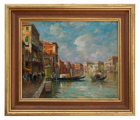 Eugenio Bonivento (VE) 1880 - Milano 1956 Il Canal Grande a Venezia 