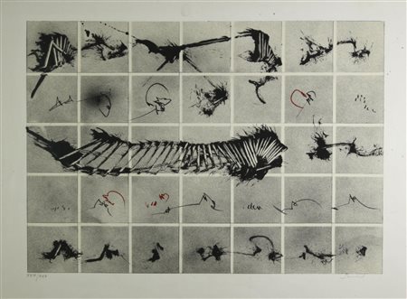 Emilio Scanavino (1922 - 1986) SENZA TITOLO litografia, cm 65x87; es....