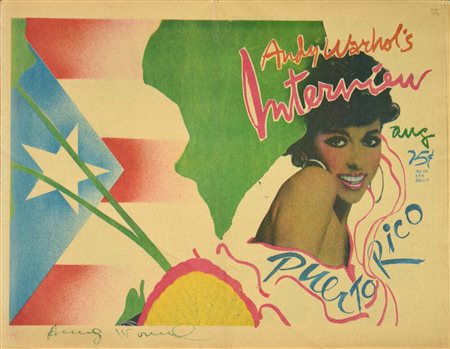 Andy Warhol (1928 - 1987) INTERVIEW, PUERTO RICO (RITA MORENO) pennafeltro su...