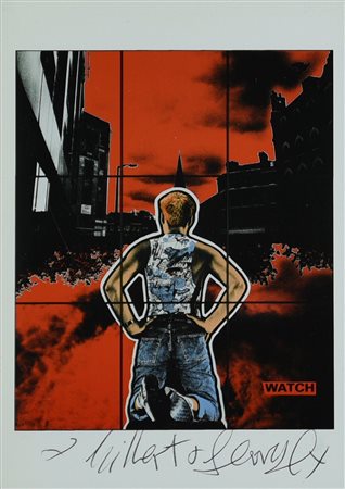 Gilbert & George WATCH stampa tipografica, cm 15x10,5 firma